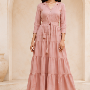 Blush Tiered Maxi Dress