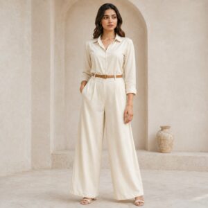 Beige Linen Co-Ord Set